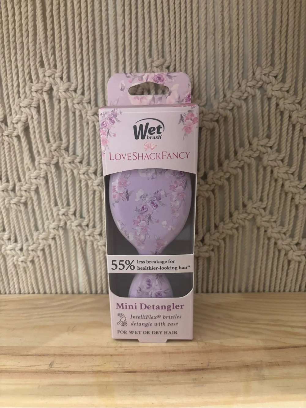 LoveShackFancy x Wet Brush Mini Detangler in Lavender Floral